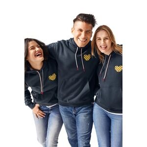 Chick-fil-A Originals Unisex L Navy Blue I Heart Waffle Fries Hoodie Sweatshirt